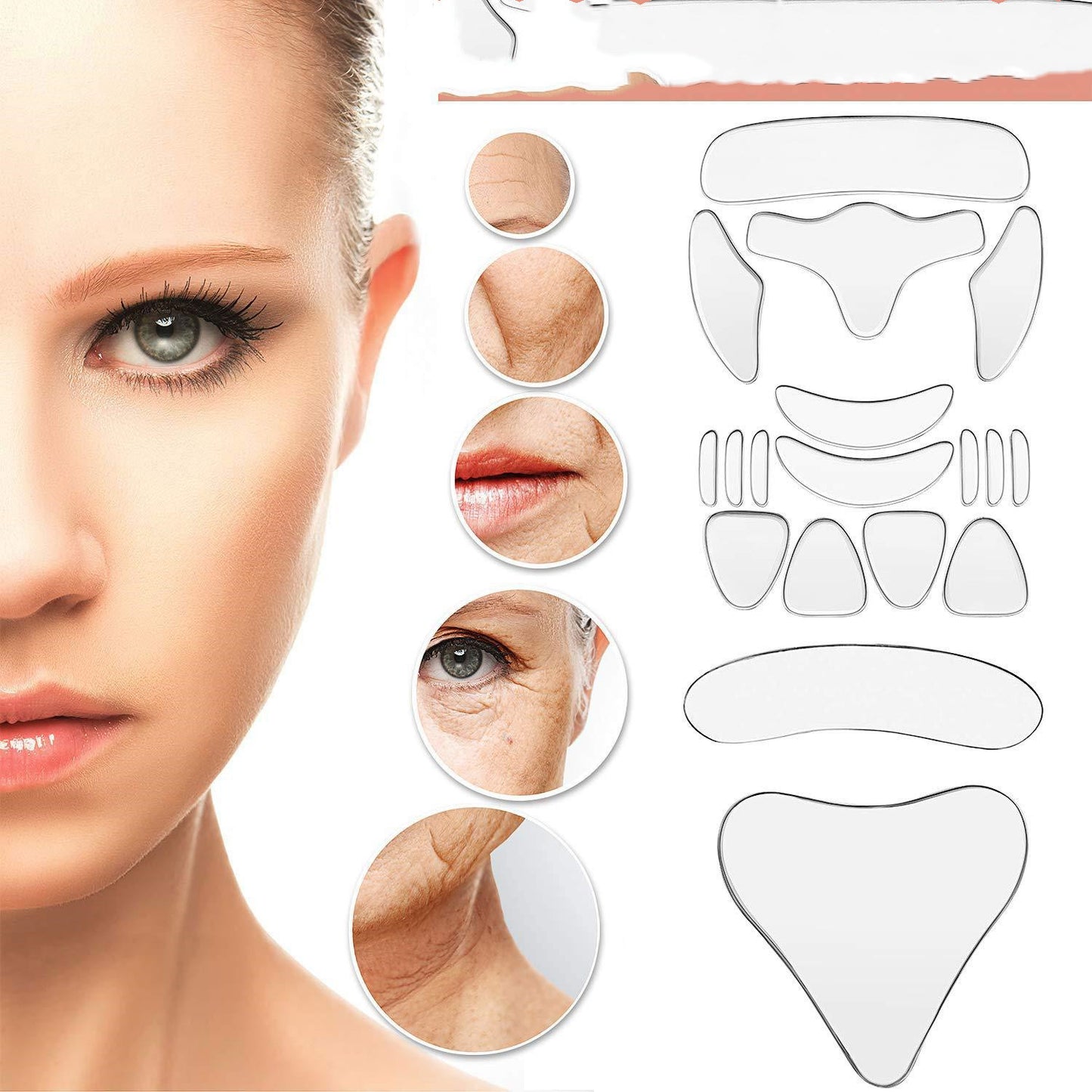 Silicone anti-wrinkle stickers
