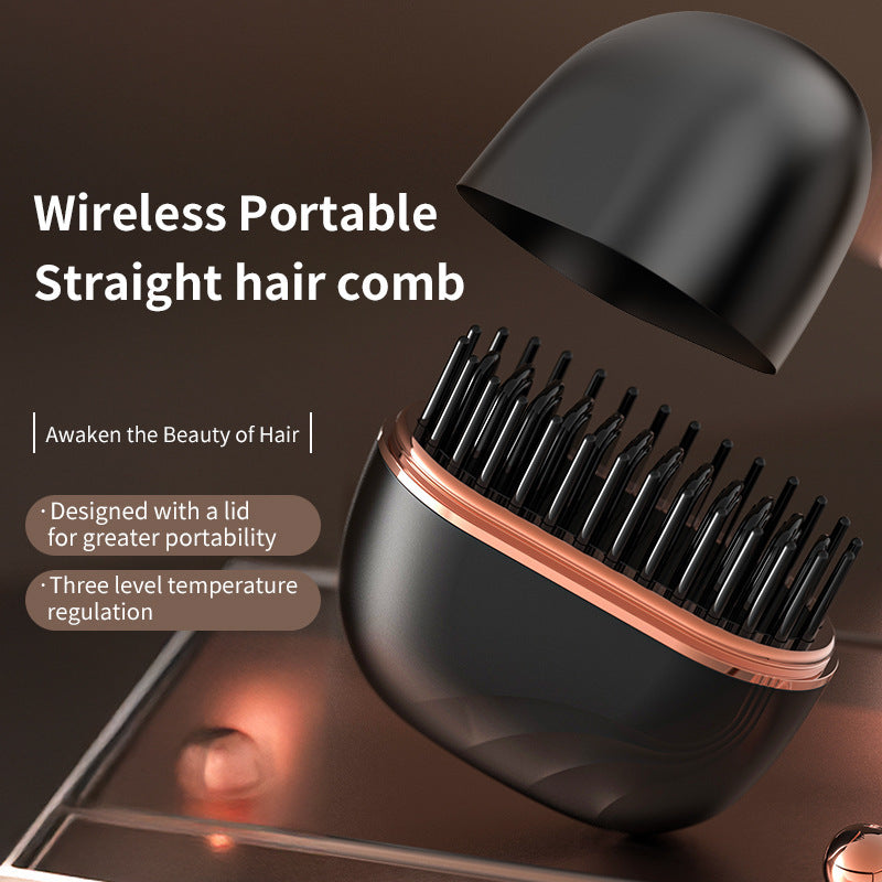 Wireless Mini Hair Straightener — Portable, Fast Heating & Hair-Safe Styling Comb