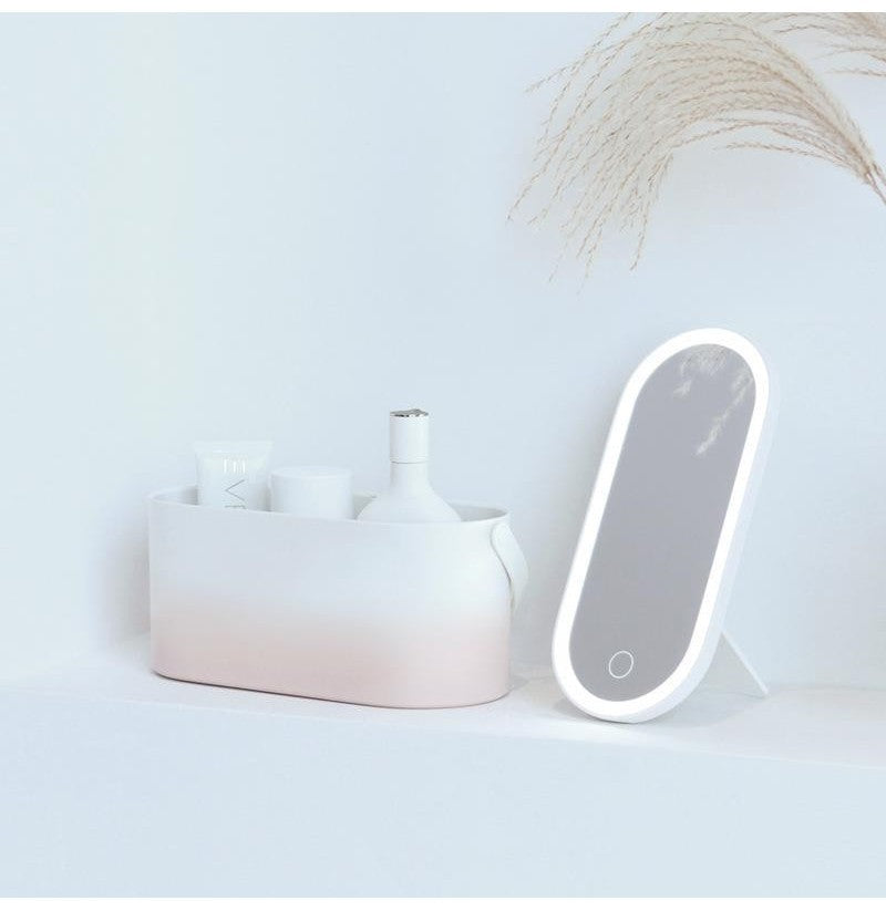 Travel LED Light Cosmetic Mirror Storage Box Large Capacity